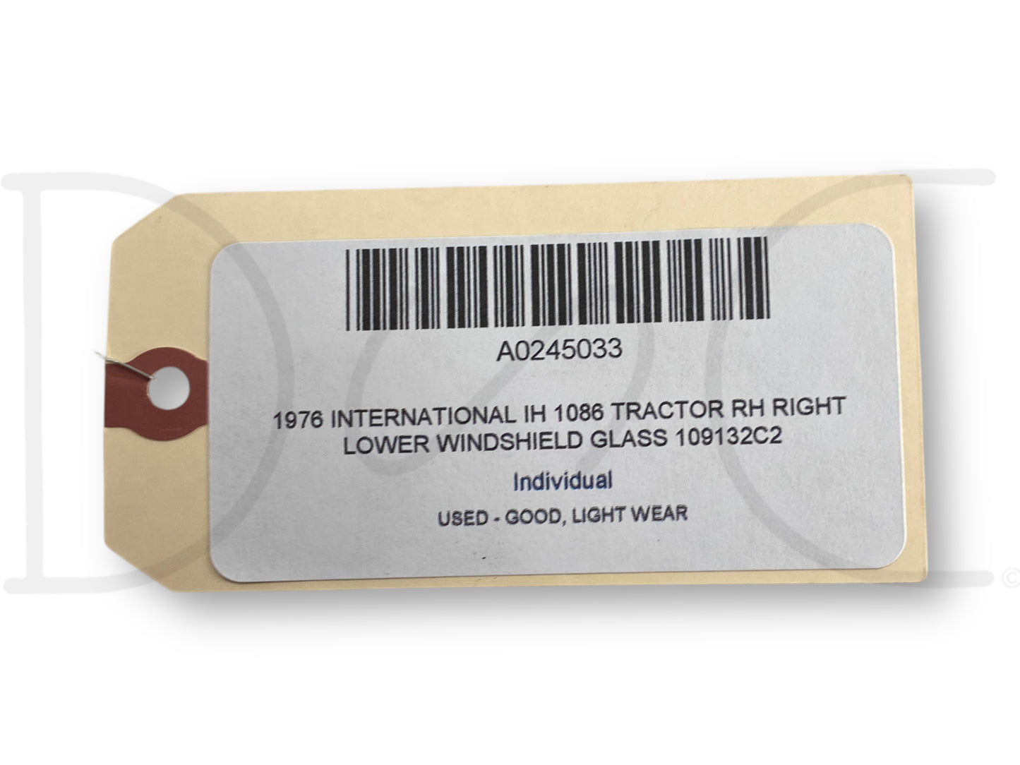 1976 International IH 1086 Tractor RH Right Lower Windshield Glass 109132C2