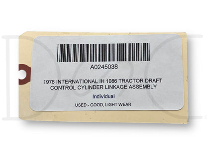 1976 International IH 1086 Tractor Draft Control Cylinder Linkage Assembly