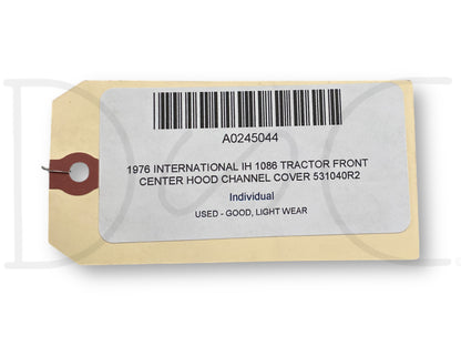 1976 International IH 1086 Tractor Front Center Hood Channel Cover 531040R2