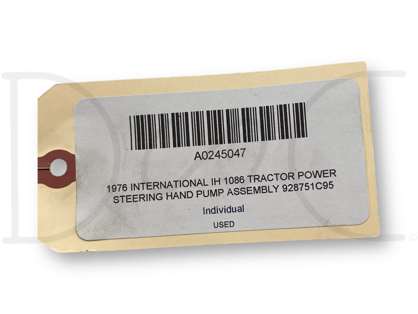 1976 International IH 1086 Tractor Power Steering Hand Pump Assembly 928751C95