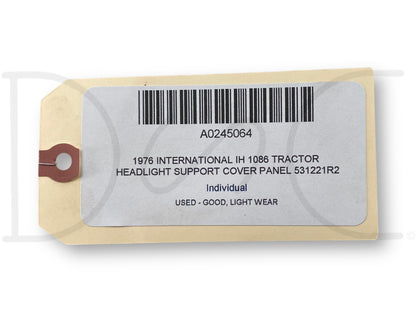 1976 International IH 1086 Tractor Headlight Support Cover Panel 531221R2