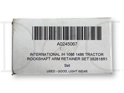 International IH 1086 1486 Tractor Rockshaft Arm Retainer Set 382818R1