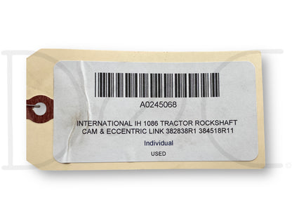 International IH 1086 Tractor Rockshaft Cam & Eccentric Link 382838R1 384518R11