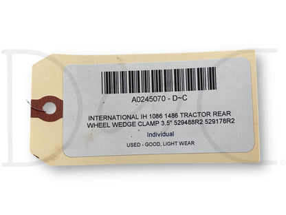 International IH 1086 1486 Tractor Rear Wheel Wedge Clamp 3.5" 529488R2 529178R2