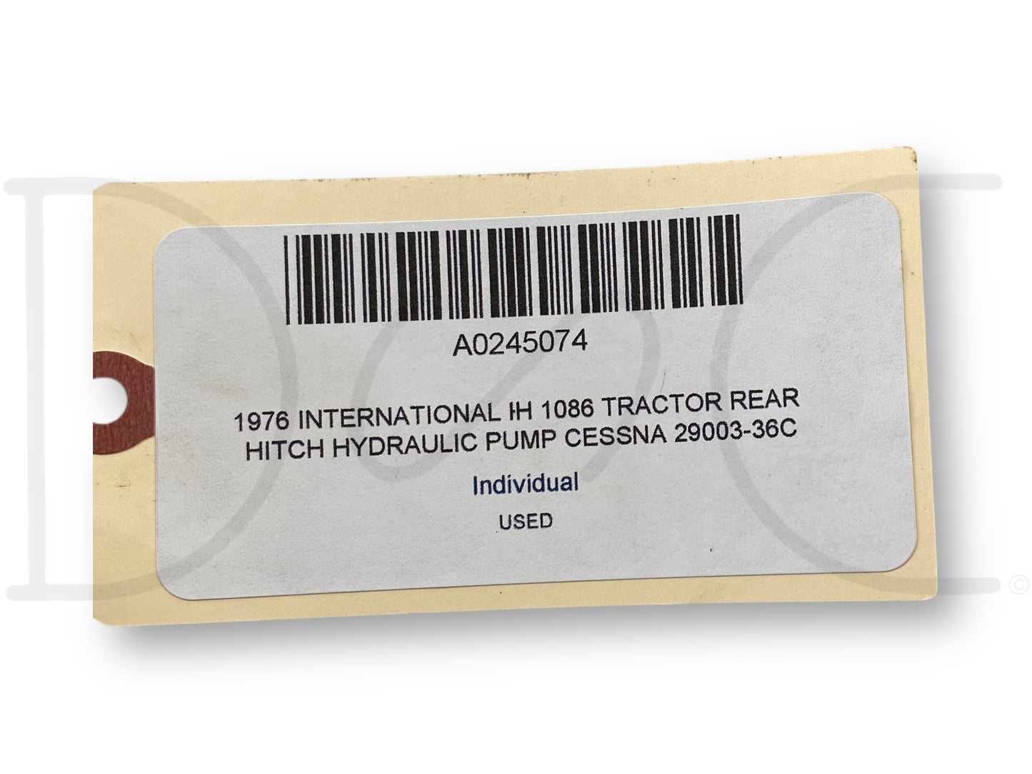 1976 International IH 1086 Tractor Rear Hitch Hydraulic Pump Cessna 29003-36C