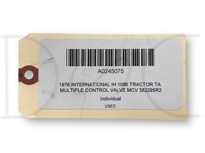 1976 International IH 1086 Tractor Ta Multiple Control Valve Mcv 382295R2