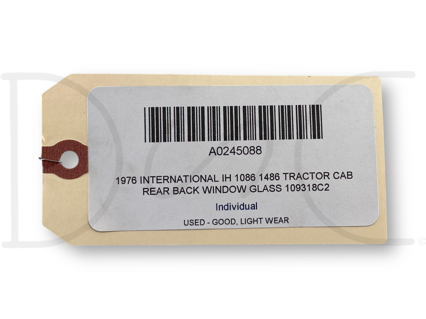 1976 International IH 1086 1486 Tractor Cab Rear Back Window Glass 109318C2