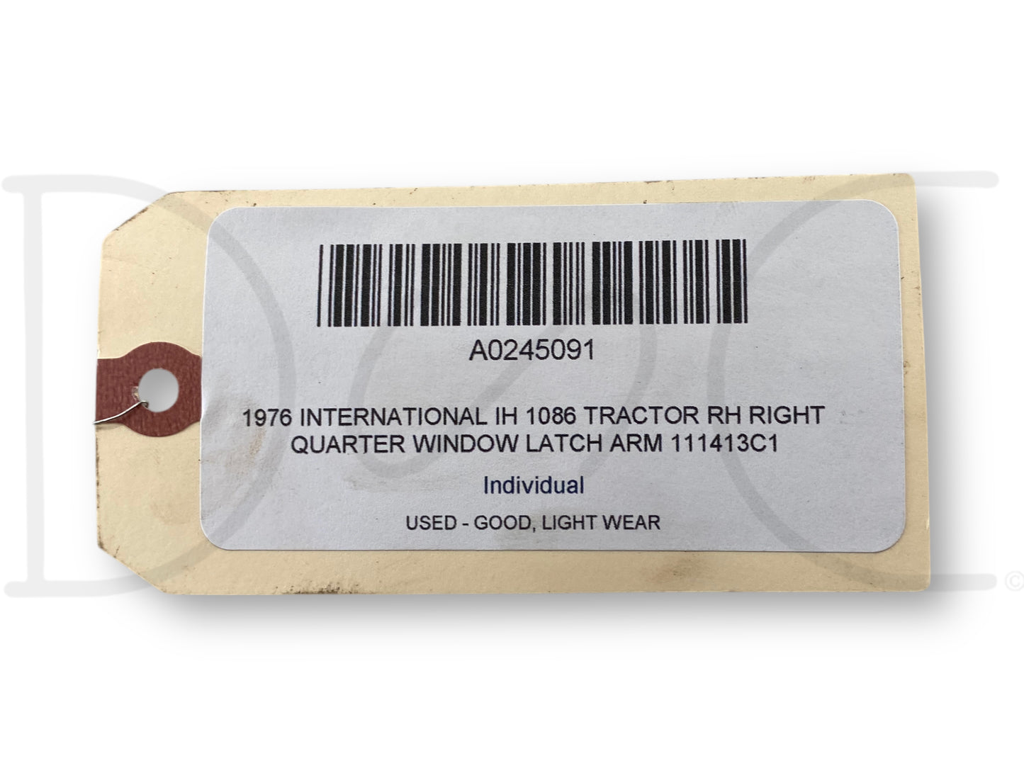 1976 International IH 1086 Tractor RH Right Quarter Window Latch Arm 111413C1