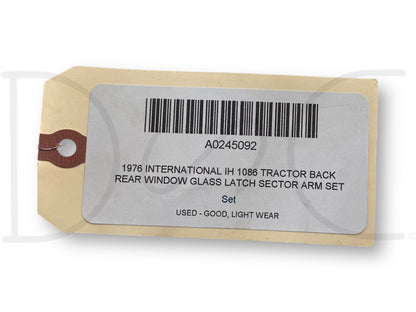 1976 International IH 1086 Tractor Back Rear Window Glass Latch Sector Arm Set