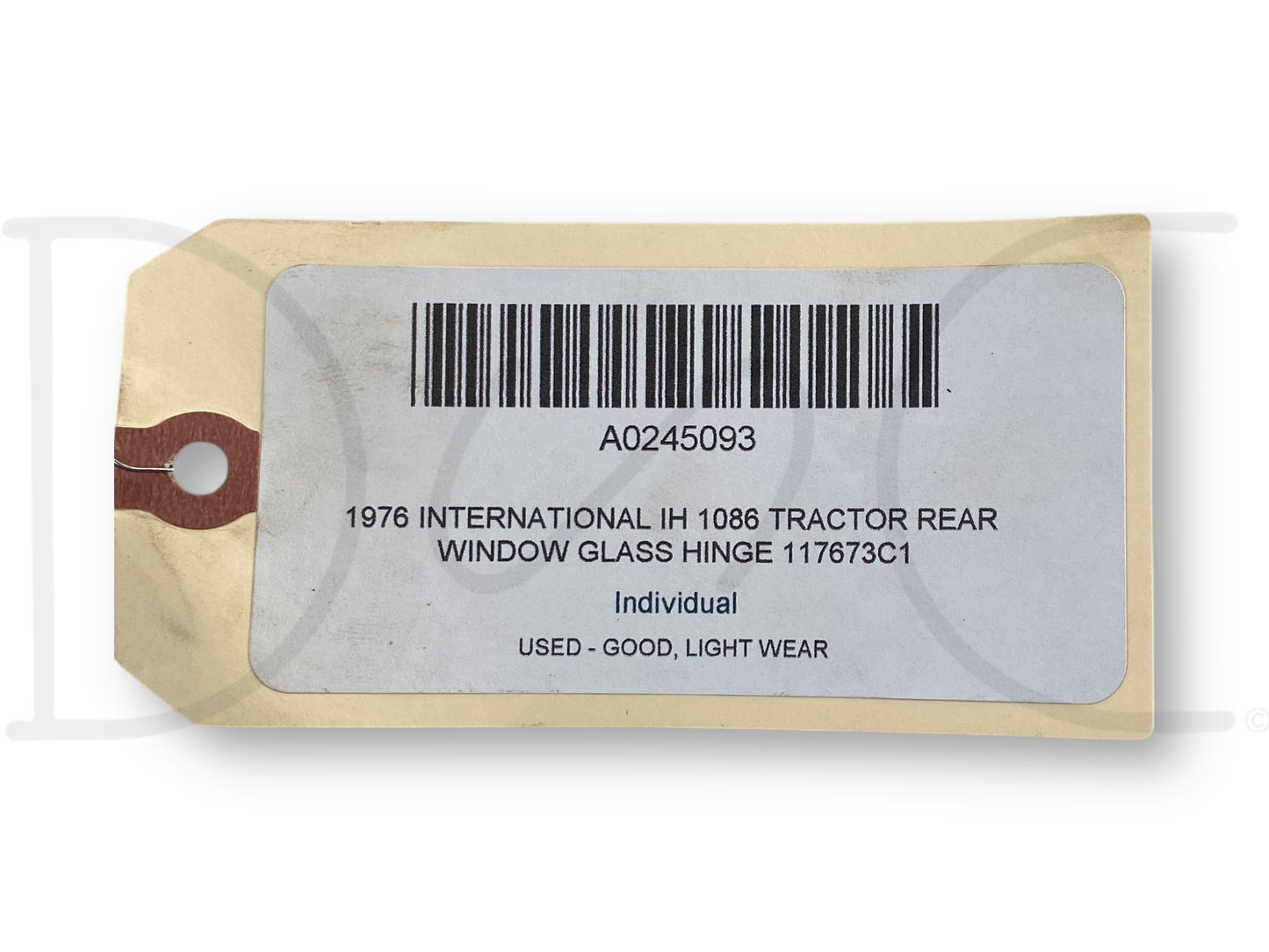 1976 International IH 1086 Tractor Rear Window Glass Hinge 117673C1