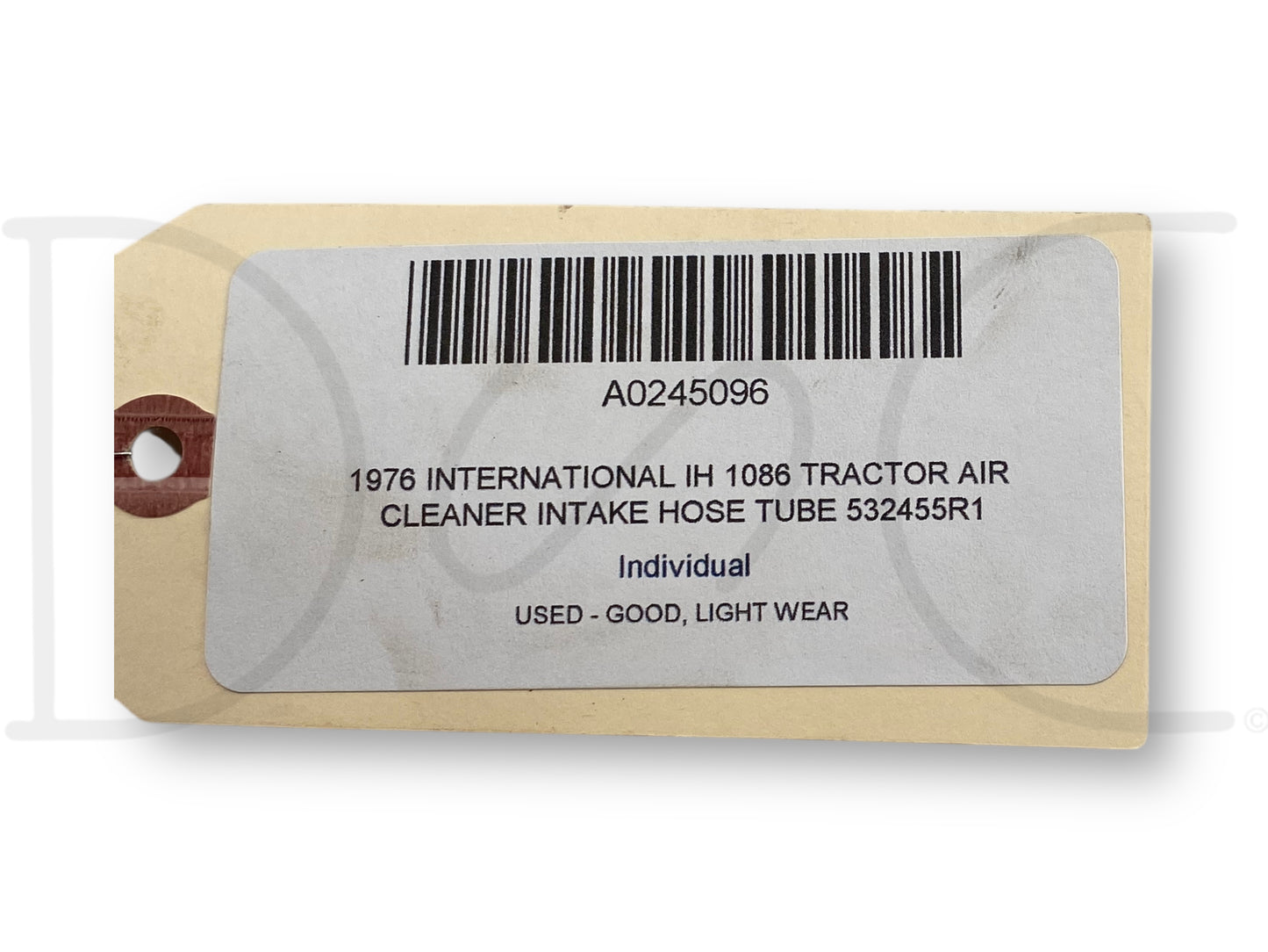 1976 International IH 1086 Tractor Air Cleaner Intake Hose Tube 532455R1