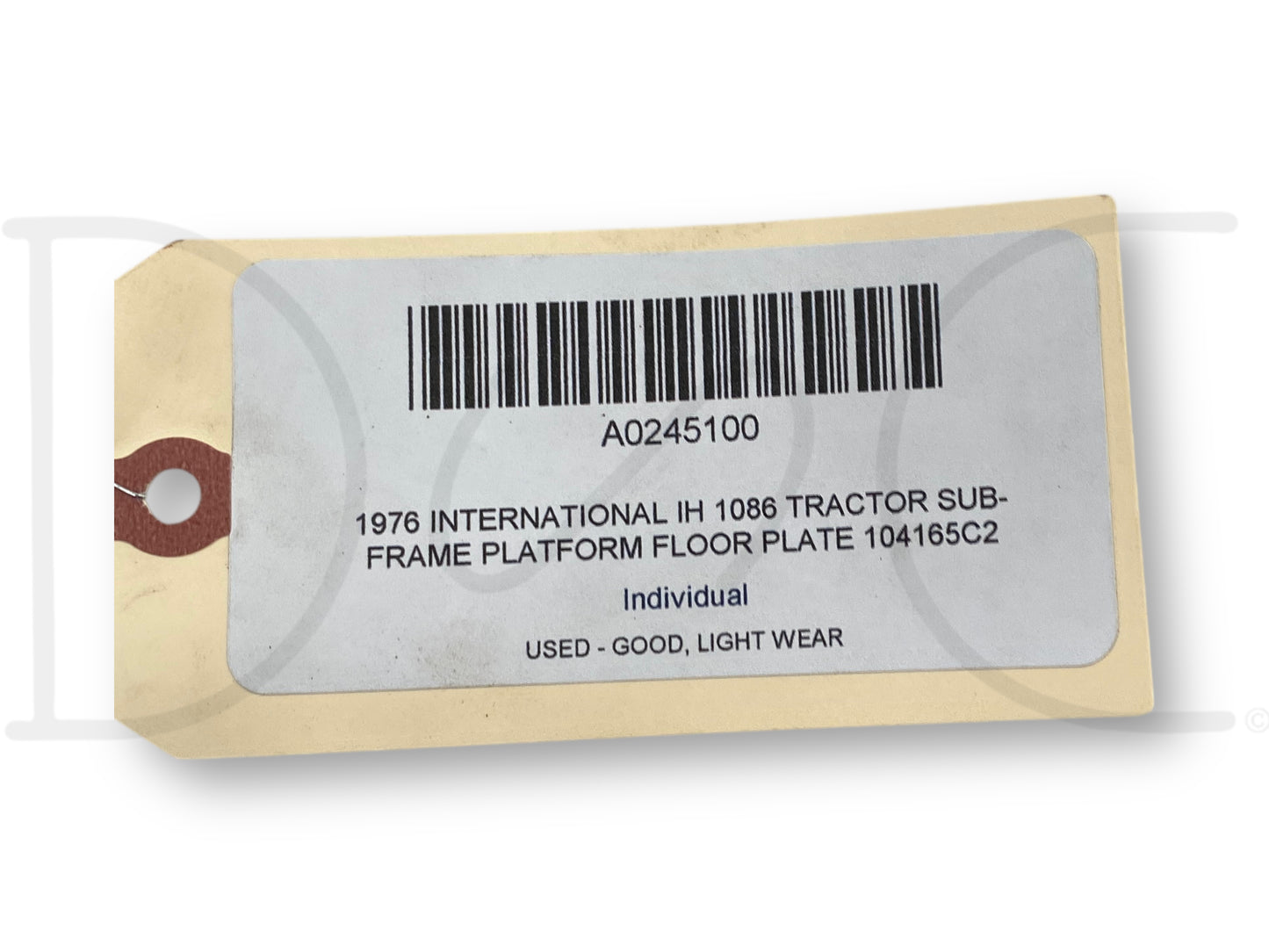 1976 International IH 1086 Tractor Sub-Frame Platform Floor Plate 104165C2