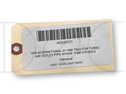 1976 International IH 1086 Tractor Turbo Air Outlet Pipe Intake Tube 676165C2