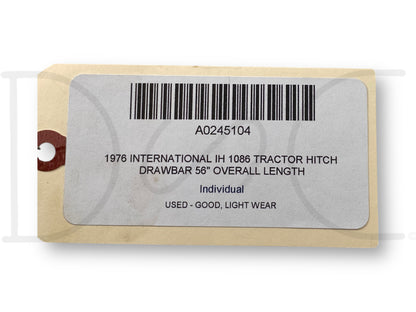 1976 International IH 1086 Tractor Hitch Drawbar 56" Overall Length