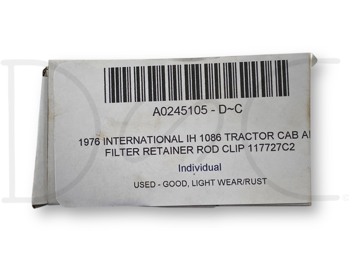 1976 International IH 1086 Tractor Cab Air Filter Retainer Rod Clip 117727C2