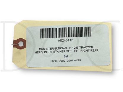 1976 International IH 1086 Tractor Headliner Retainer Set Left Right Rear