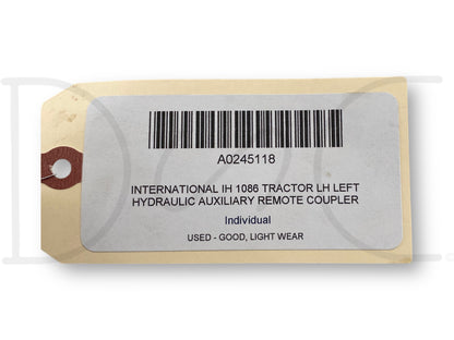 International IH 1086 Tractor LH Left Hydraulic Auxiliary Remote Coupler Bracket