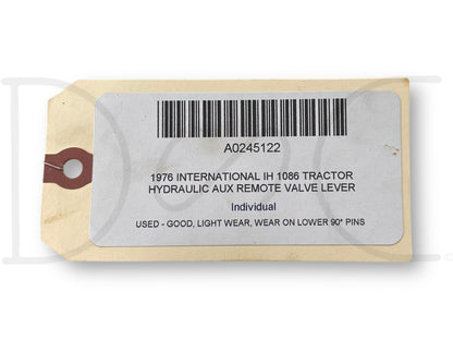 1976 International IH 1086 Tractor Hydraulic Aux Remote Valve Lever Assembly
