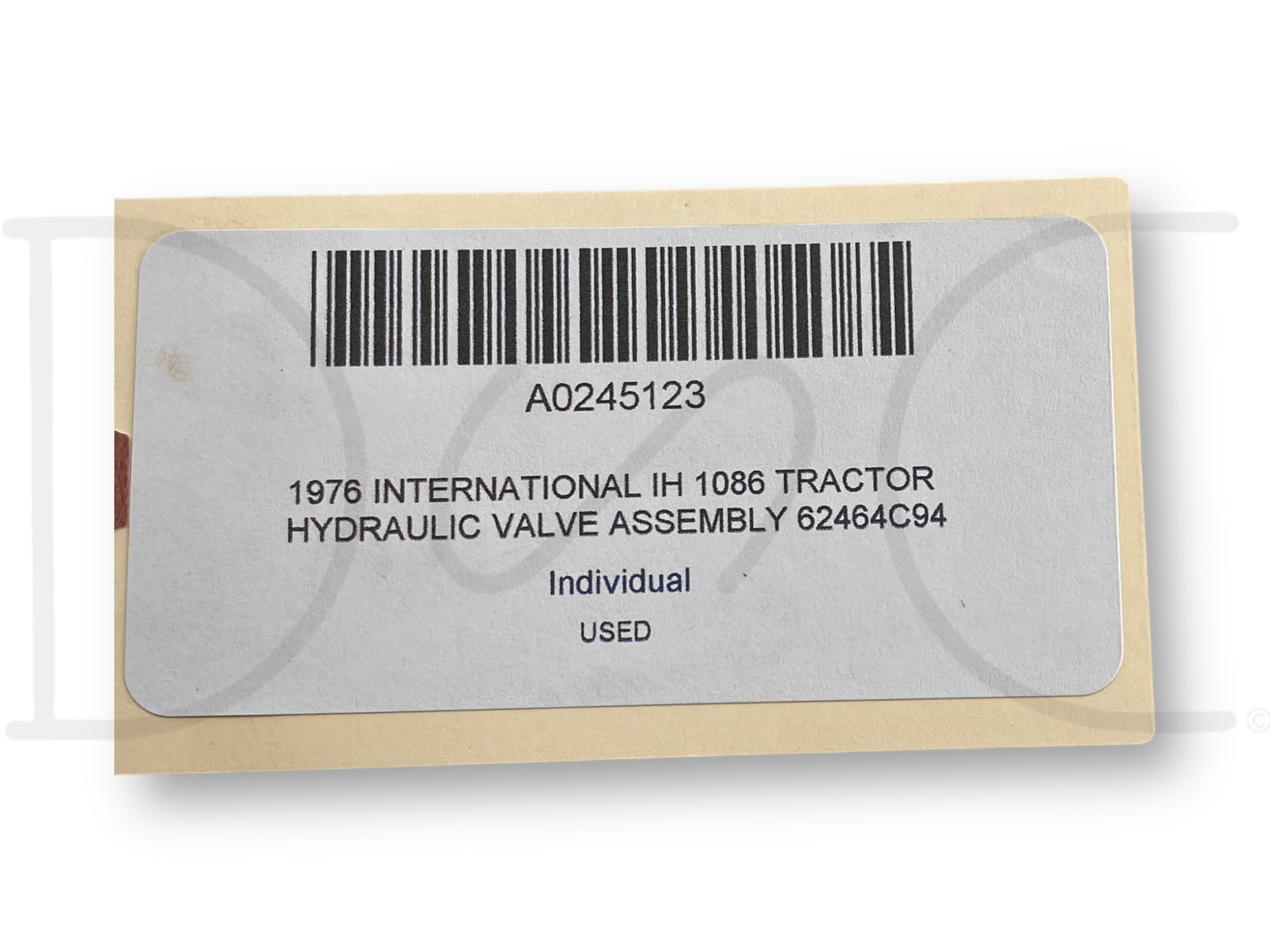 1976 International IH 1086 Tractor Hydraulic Valve Assembly 62464C94