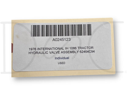 1976 International IH 1086 Tractor Hydraulic Valve Assembly 62464C94