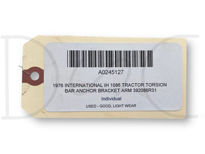 1976 International IH 1086 Tractor Torsion Bar Anchor Bracket Arm 392086R31