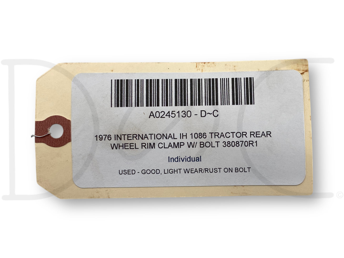 1976 International IH 1086 Tractor Rear Wheel Rim Clamp W/ Bolt 380870R1