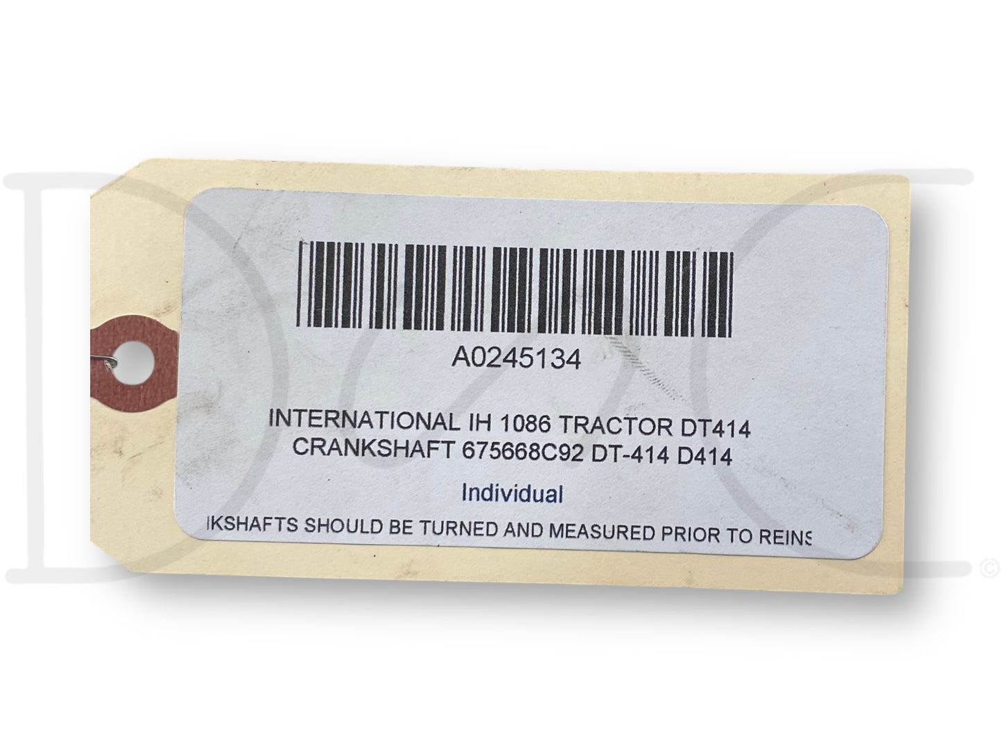 International IH 1086 Tractor Dt414 Crankshaft 675668C92 Dt-414 D414