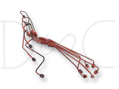 International IH 1086 Tractor Dt414 Diesel Fuel Injector Line Set OEM Lines