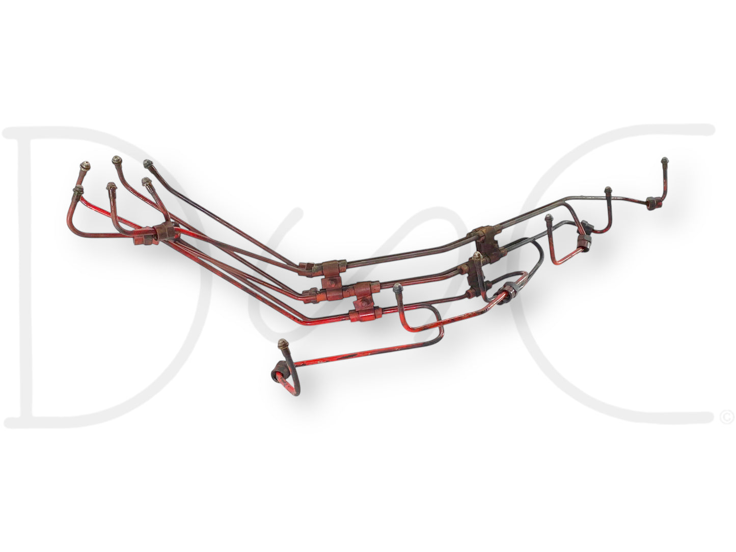 International IH 1086 Tractor Dt414 Diesel Fuel Injector Line Set OEM Lines