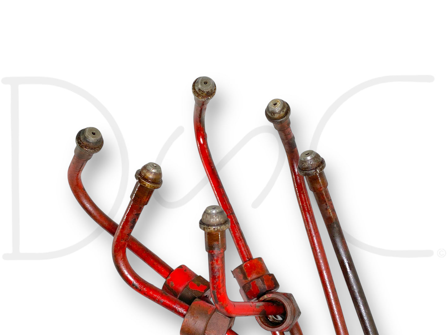International IH 1086 Tractor Dt414 Diesel Fuel Injector Line Set OEM Lines