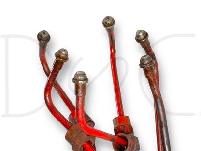 International IH 1086 Tractor Dt414 Diesel Fuel Injector Line Set OEM Lines