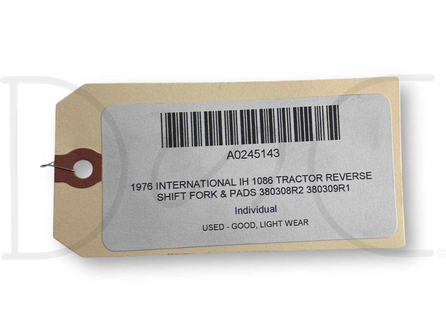 1976 International IH 1086 Tractor Reverse Shift Fork & Pads 380308R2 380309R1