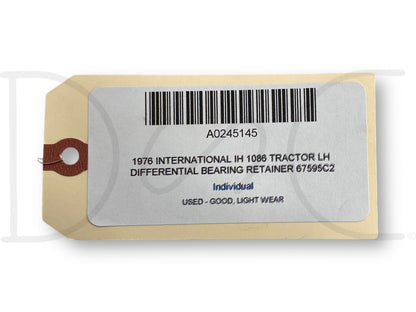 1976 International IH 1086 Tractor LH Differential Bearing Retainer 67595C2