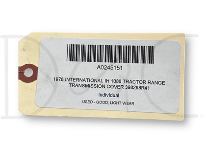 1976 International IH 1086 Tractor Range Transmission Cover 398298R41