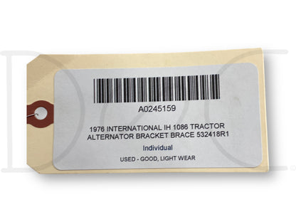 1976 International IH 1086 Tractor Alternator Bracket Brace 532418R1