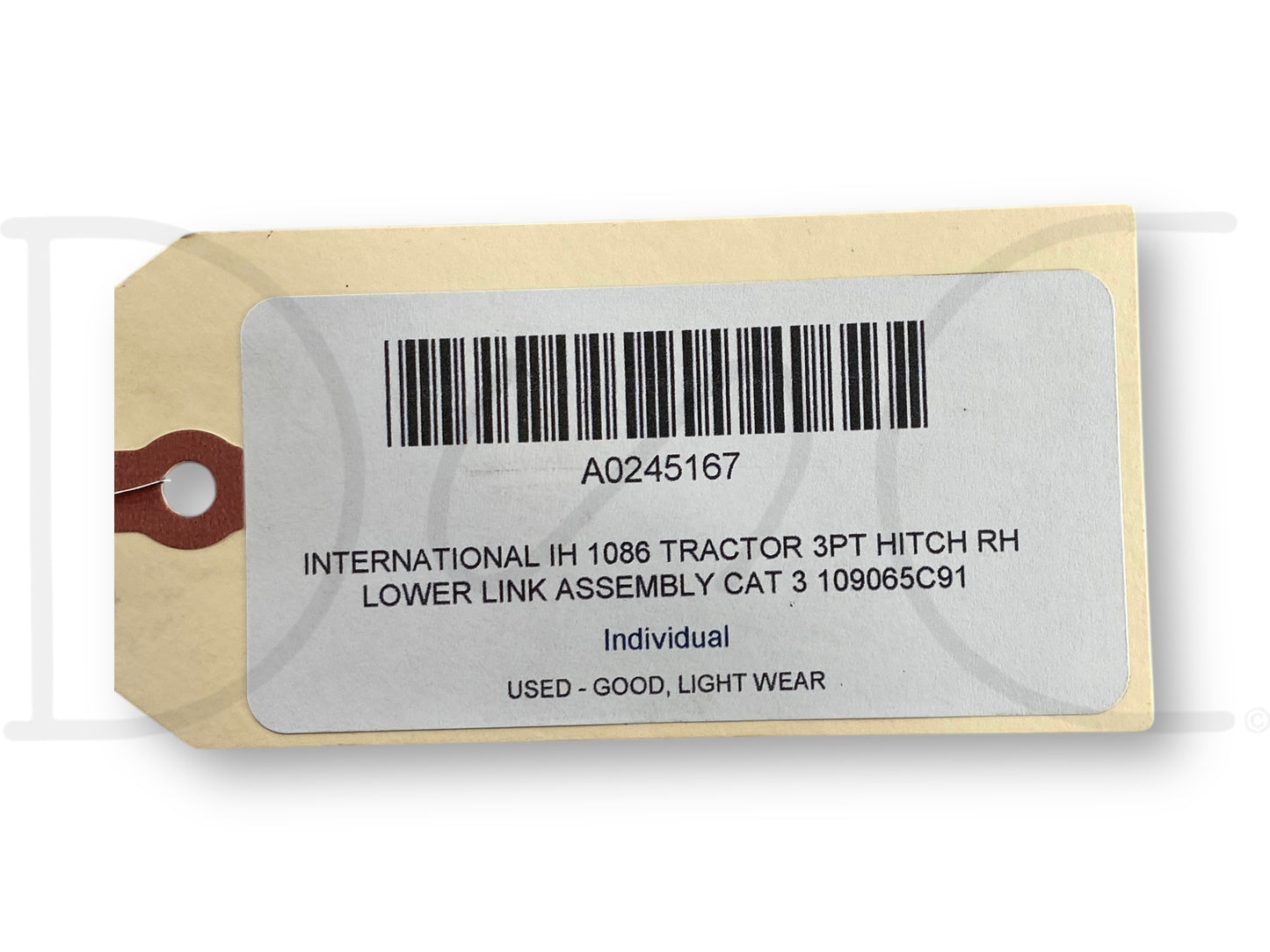 International IH 1086 Tractor 3Pt Hitch RH Lower Link Assembly CAT 3 109065C91