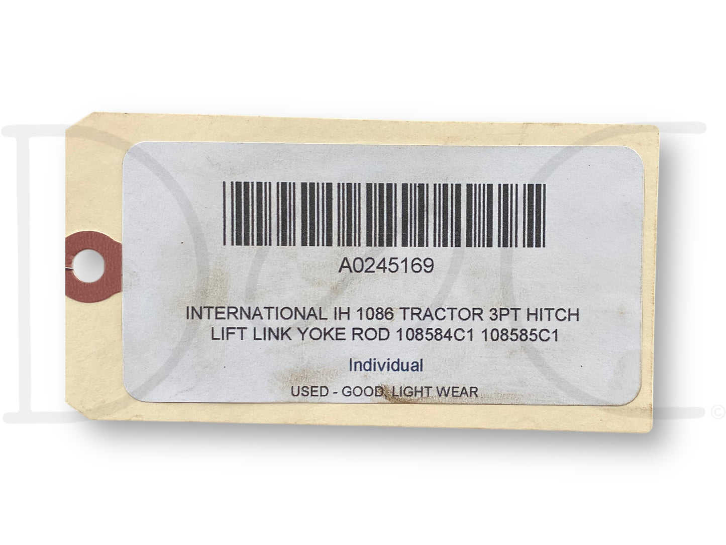 International IH 1086 Tractor 3Pt Hitch Lift Link Yoke Rod 108584C1 108585C1