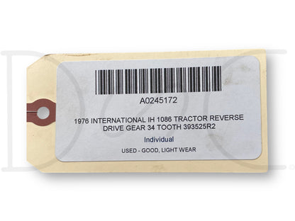 1976 International IH 1086 Tractor Reverse Drive Gear 34 Tooth 393525R2