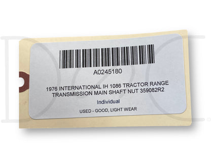 1976 International IH 1086 Tractor Range Transmission Main Shaft Nut 359082R2