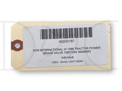 1976 International IH 1086 Tractor Power Brake Valve 72807C93 384083R2