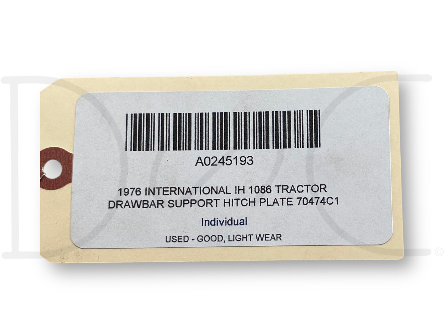 1976 International IH 1086 Tractor Drawbar Support Hitch Plate 70474C1