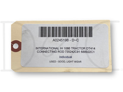 International IH 1086 Tractor Dt414 Connecting Rod 735242C91 688922C1