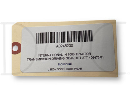 International IH 1086 Tractor Transmission Driving Gear 1St 27T 406473R1