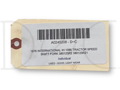 1976 International IH 1086 Tractor Speed Shift Fork 380123R2 380123R21