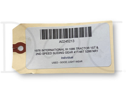 1976 International IH 1086 Tractor 1St & 2Nd Speed Sliding Gear 41T/46T 528674R1