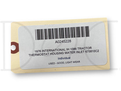 1976 International IH 1086 Tractor Thermostat Housing Water Inlet 675810C2