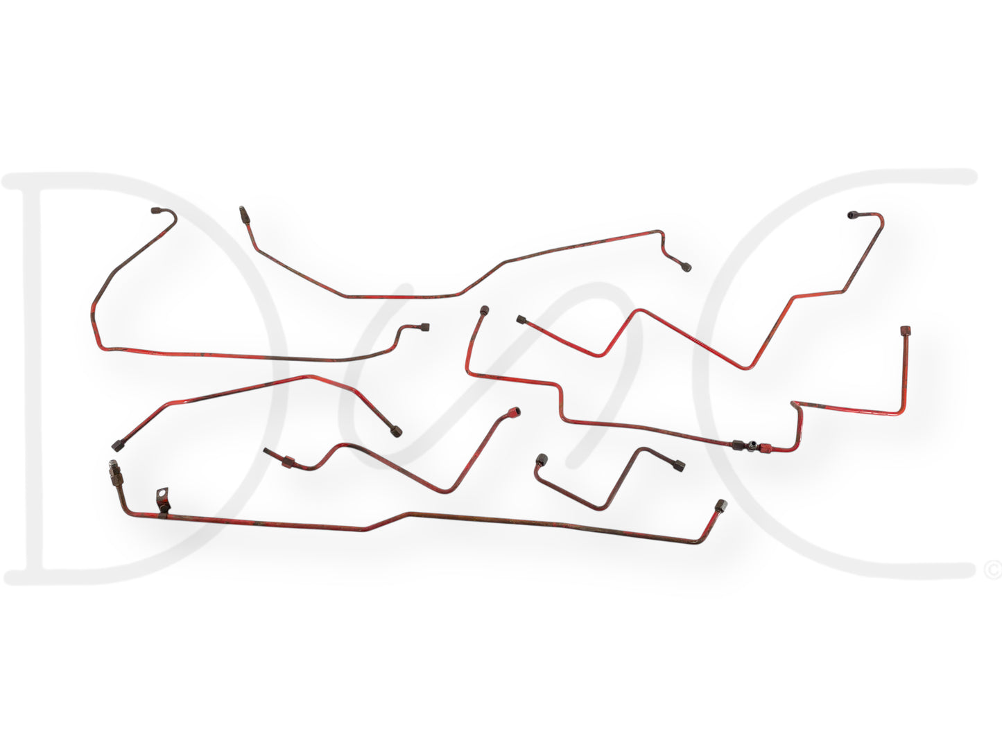 1976 International IH 1086 Tractor Hydraulic Brake Line Tube Set OE Lines Tubes