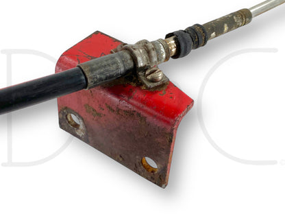 International IH 1086 Tractor Torque Amplifier Control Cable W/ Bracket 120003C2