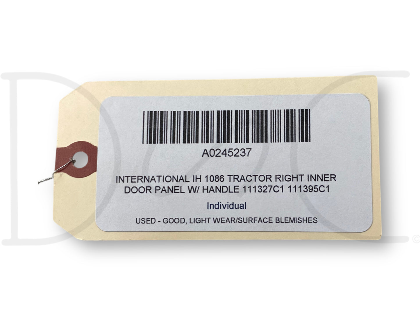 International IH 1086 Tractor Right Inner Door Panel W/ Handle 111327C1 111395C1