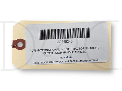 1976 International IH 1086 Tractor RH Right Outer Door Handle 111332C1